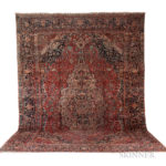 Mohtesham Kashan Carpet, Iran, c. 1890, 19 ft. 6 in. x 13 ft. 6 in. (Lot 194, Estimate: $12,000-15,000)
