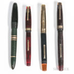 Four Waterman Hundred Year Pens, United States, lg. 4 1/2 to 5 1/4 in. (Estimate: $200-300)