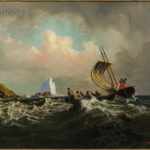 William Bradford (American, 1823-1892), Rescue from the Rocks (Lot 231, Estimate: $25,000-30,000)