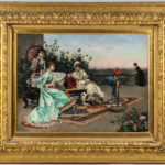 Julius LeBlanc Stewart (American, 1855-1919), Twilight on the Terrace, Paris (Lot 219, Estimate: $150,000-250,000)