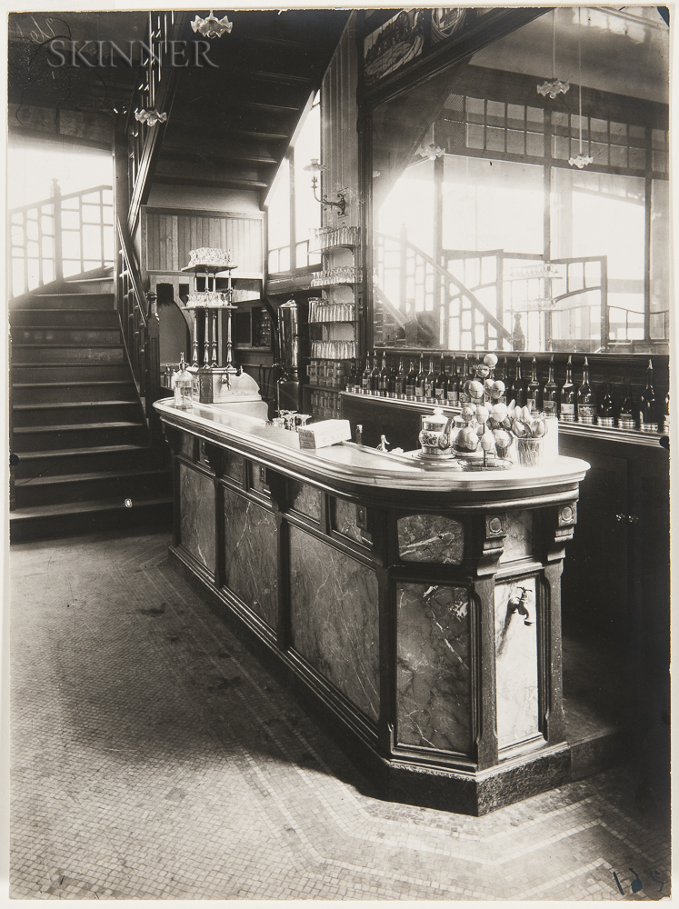 Eugène Atget (French, 1857-1927) Bar de Cabaret, Paris, 1910-1911, printed later by Berenice Abbott (Lot 110, Estimate: $1,000-1,500)