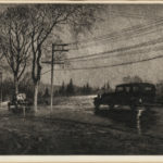 Martin Lewis (American, 1881-1962) Wet Night, Route 6, 1933 (Estimate: $6,000-8,000)