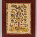 Watercolor Connor Family Record, attributed to Joseph Odiorne, early 19th century (Lot 1033, Estimate: $400-600)
