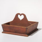 Red-stained Cutlery Box, America, 19th century (Lot 1203, Estimate: $300-500)