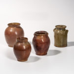 Four Glazed Vermont Redware Jars, 19th century (Lot 1174, Estimate: $400-600)