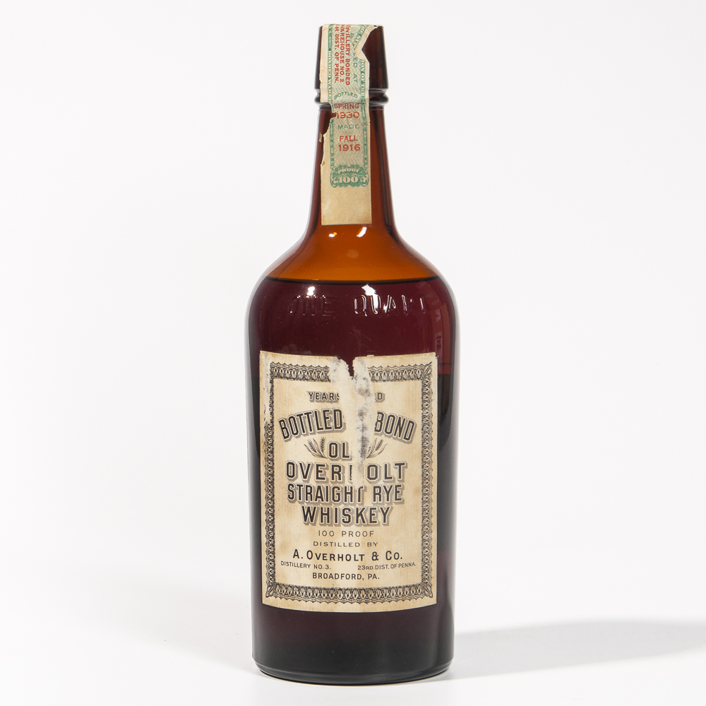 Old Overholt 13 Years Old 1916, 1 quart bottle (Estimate: $1,500-2,000)