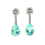 Aquamarine and Diamond Earclips (Lot 1258, Estimate: $700-900)