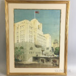 Cyril A. Farey (British, 1888-1954) Architectural Rendering (Lot 1076, Estimate: $400-600)
