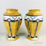 Pair of Pickard Hand-painted Porcelain Vases (Lot 1122, Estimate: $150-250)