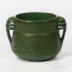 Green Handled Art Pottery Jardiniere (Lot 1276, Estimate: $300-500)