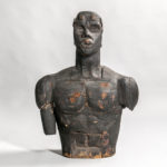 Monumental Carved and Black-painted Bust of an African American Man, possibly Upstate New York, c. 1850-60 (Lot 17, Estimate: $8,000-12,000)