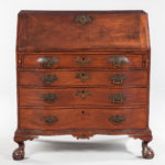 Carved Mahogany Reverse Serpentine Slant-lid Desk, possibly Ipswich, Massachusetts, c. 1760-80 (Lot 222, Estimate: $10,000-15,000)