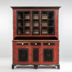 Painted and Stencil-decorated Soap Hollow Cupboard, attributed to Jeremiah Stahl, Soap Hollow, Somerset County, Pennsylvania, dated 1873 (Lot 338, Estimate: $60,000-80,000)