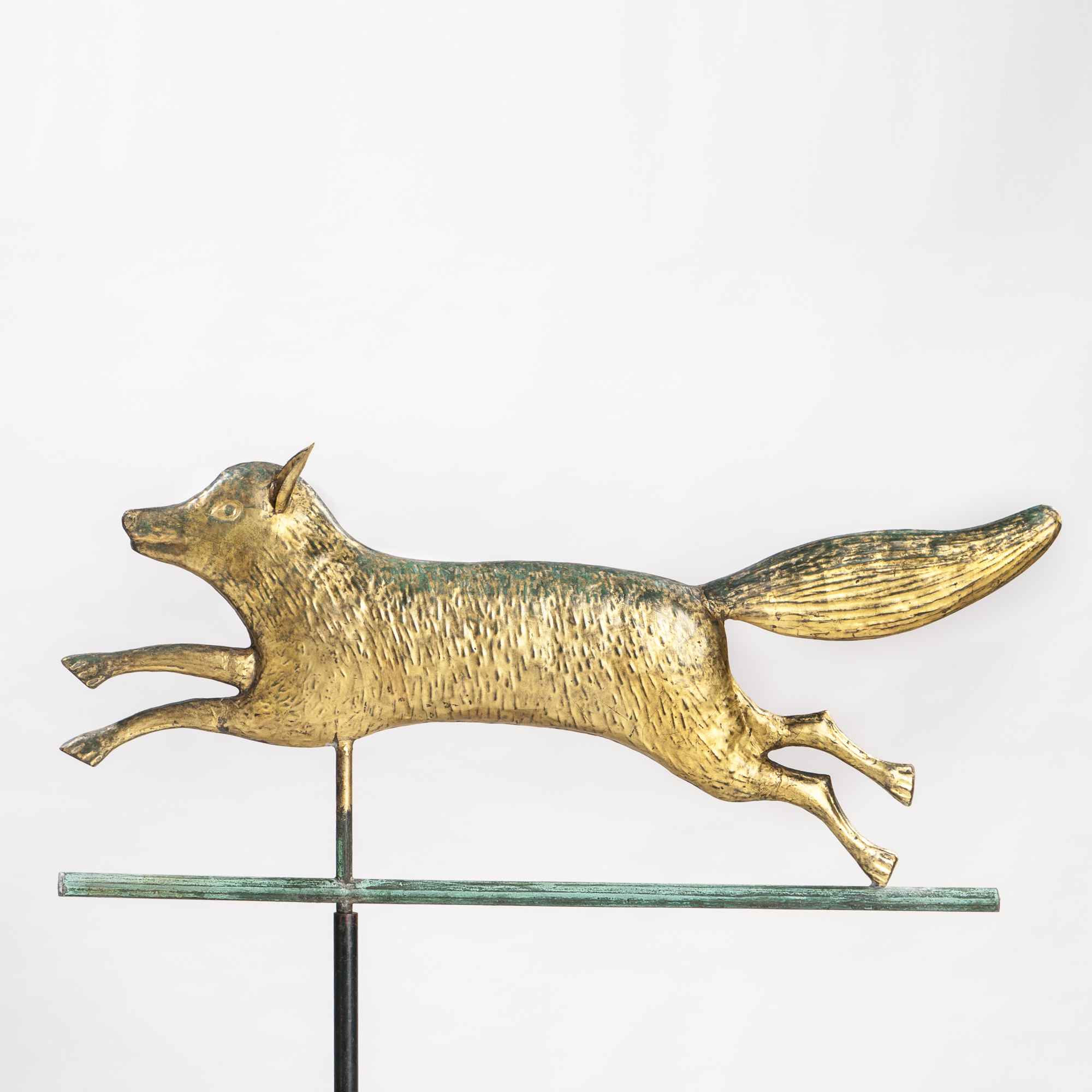 Gilded Molded Sheet Copper Running Fox Weathervane, New England, late 19th century (Lot 391, Estimate: $4,000-6,000)