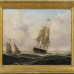 Fitz Henry Lane (Massachusetts, 1804-1865) Pair of Pendant Portraits of a Pilot Boat Alongside a Large Frigate (Lot 260, Estimate: $150,000-250,000)