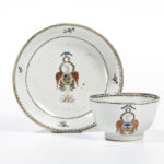 Society of the Cincinnati Tea Bowl and Saucer Made for and Owned by General Benjamin Lincoln, China, c. 1790 (Lot 45, Estimate: $10,000-15,000)