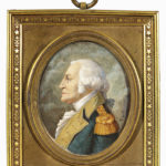 Charles Balthazar Julien Fevret de Saint-Memin (New York, Philadelphia, France, 1770-1852) Miniature Portrait of General George Washington (Lot 47, Estimate: $15,000-25,000)