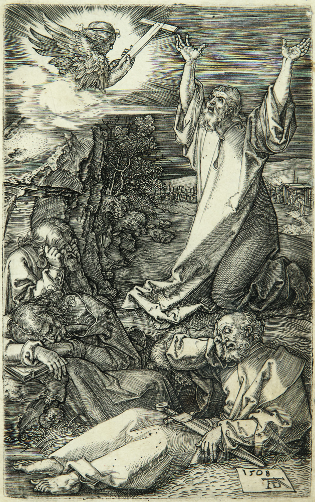 Albrecht Dürer (German, 1471-1528) Christ on the Mount of Olives, 1508 from The Engraved Passion, 1508-1513, engraving (Lot 1, Estimate: $700-900)