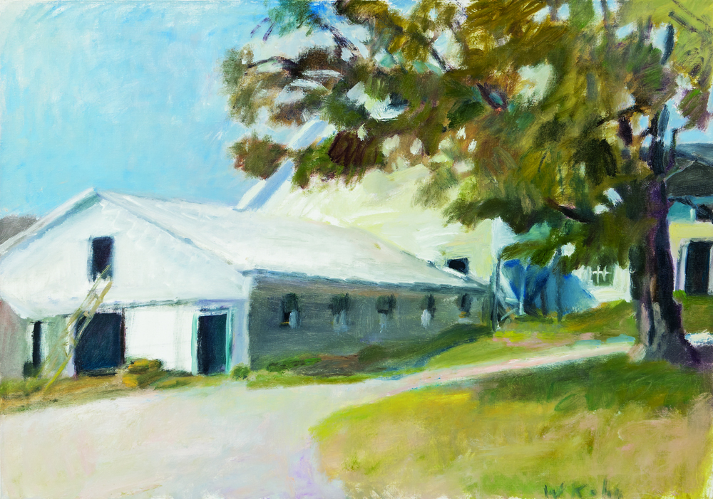 Wolf Kahn (German/American, b. 1927), Milking Parlor, 1982, oil on canvas (Estimate: $12,000-25,000)