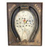 Paint-decorated Pine Good Luck Horseshoe-form Board (Lot 469, Estimate: $300-500)
