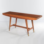Gio Ponti for Singer & Sons Walnut and Brass Console (Lot 378, Estimate: $7,000-10,000)
