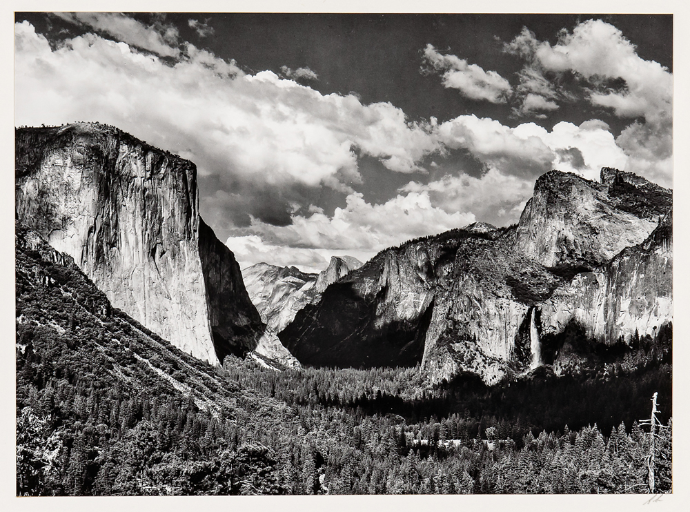 Ansel Adams (American, 1902-1984) Valley View, Yosemite National Park, California, 1936, later printing (Lot 111, Estimate: $1,500-2,000)