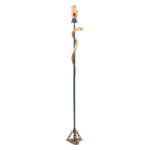 Blue- and Red-painted and Gilt Heart and Hand and Serpent Odd Fellows Warden