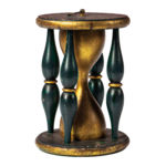 Green- and Gold-painted Wood Odd Fellows Hourglass (Lot 1787, Estimate: $400-600)