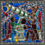 Burnham Studios "Astronomy" Stained Glass Window (Lot 1114, Estimate: $1,000-1,500)