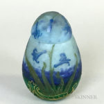 Small Daum Cameo Glass Egg-form Jar (Lot 1309, Estimate: $300-500)