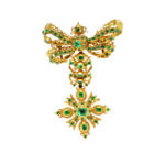 Antique Gold and Emerald Brooch, c. 1800 (Lot 1009, Estimate: $1,000-1,500)