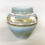 Contemporary Arts & Crafts-style Tortoise and the Hare Vase (Lot 1181, Estimate: $20-200)