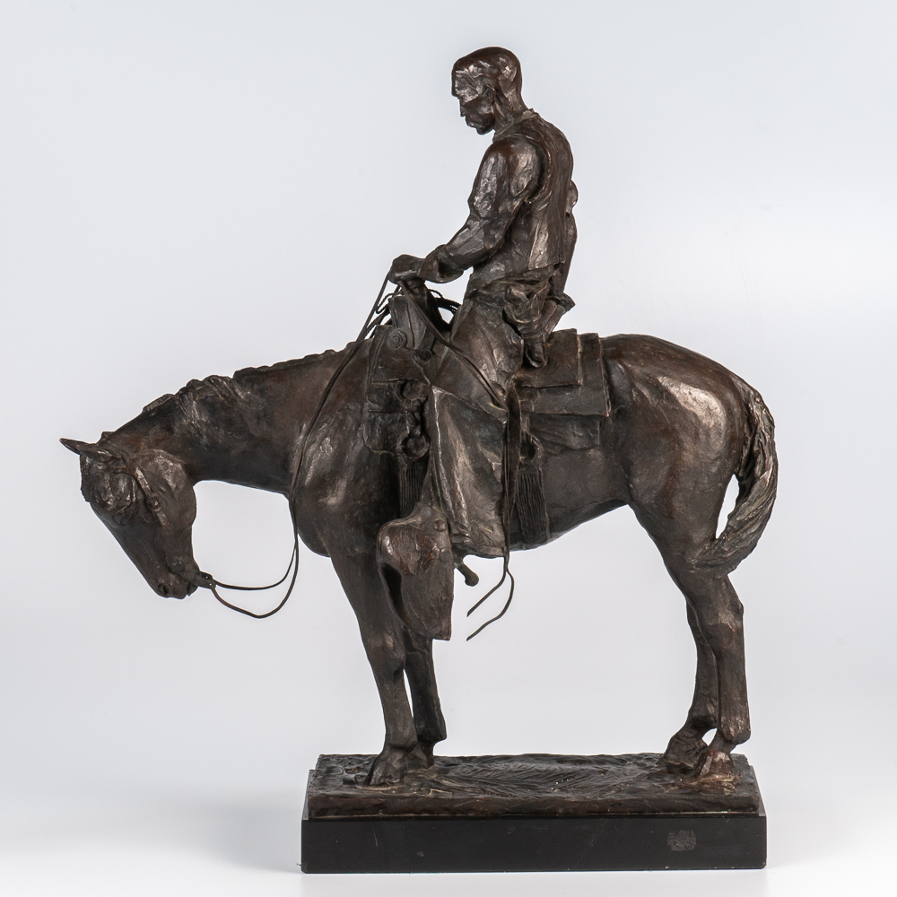 Harry Jackson (American, 1924-2011), Cowboys Meditation (Lot 302, Estimate: $8,000-12,000)