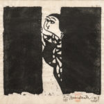 Shiko Munakata (1903-1975), Woman Opening a Door, 1958 (Lot 1126, Estimate: $2,000-3,000)