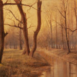 Attributed to Aaron Draper Shattuck (American, 1832-1928) <i>Autumn Stream</i>. (Lot 1000, Estimate: $2,500-3,500)