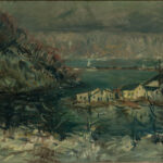 Arthur Clifton Goodwin (American, 1866-1929) <i>Spuyten Duyvil, Upper New York, Early Morn</i>. (Lot 1100, Estimate: $2,500-3,500)