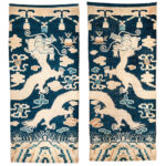 Pair of Ningxia Pillar Rugs, Western China, 18th Century (Estimate: $5,000-6,000)