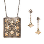 Arts and Crafts Pendant and Earrings, Edward Oakes (Lot 1045, Estimate: $800-1,200)