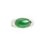 Platinum and Jade Ring, Asprey (Lot 1188, Estimate: $1,000-1,500)