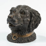 Cast Bronze Dog Head-form Tobacco Jar (Estimate: $400-600)
