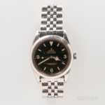 Early Rolex Glossy Black Dial "Explorer" Reference 1016 Wristwatch, c. 1963.