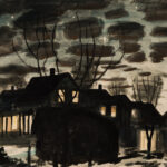 Charles Ephraim Burchfield (American, 1893-1967), Night in Gardenville, Monogrammed and dated "…/1937" (Estimate: $15,000-20,000)