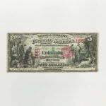 1875 Colorado National Bank of Denver $5 Note (Sold for: $9,840, 2018)