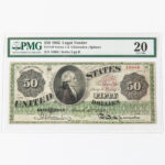 1862 $50 Legal Tender Note, Fr. 148 (Sold for: $24,600, 2019)