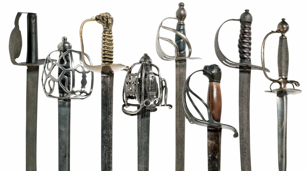 Group of antique swords