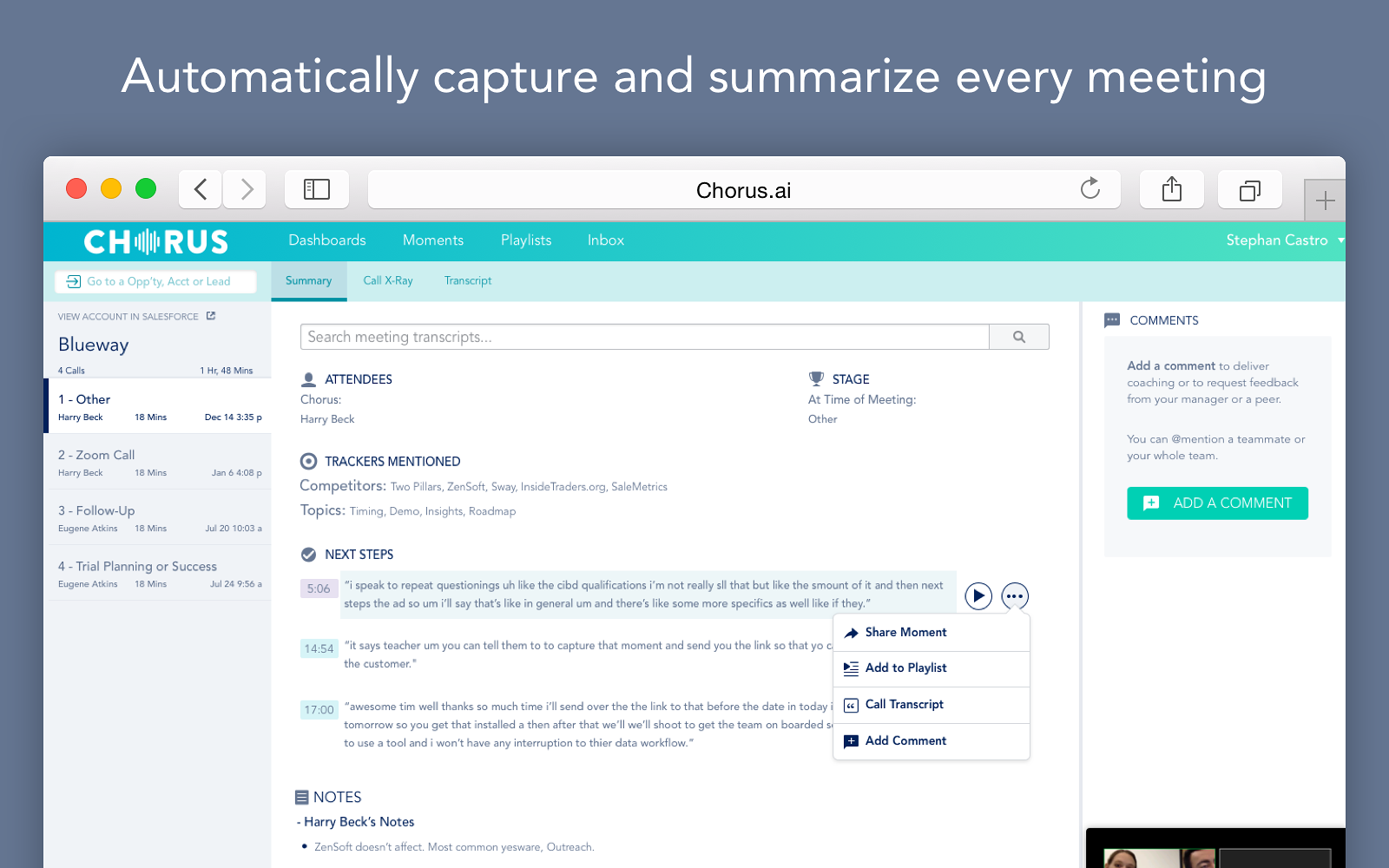 Chorus.ai Slack App Directory