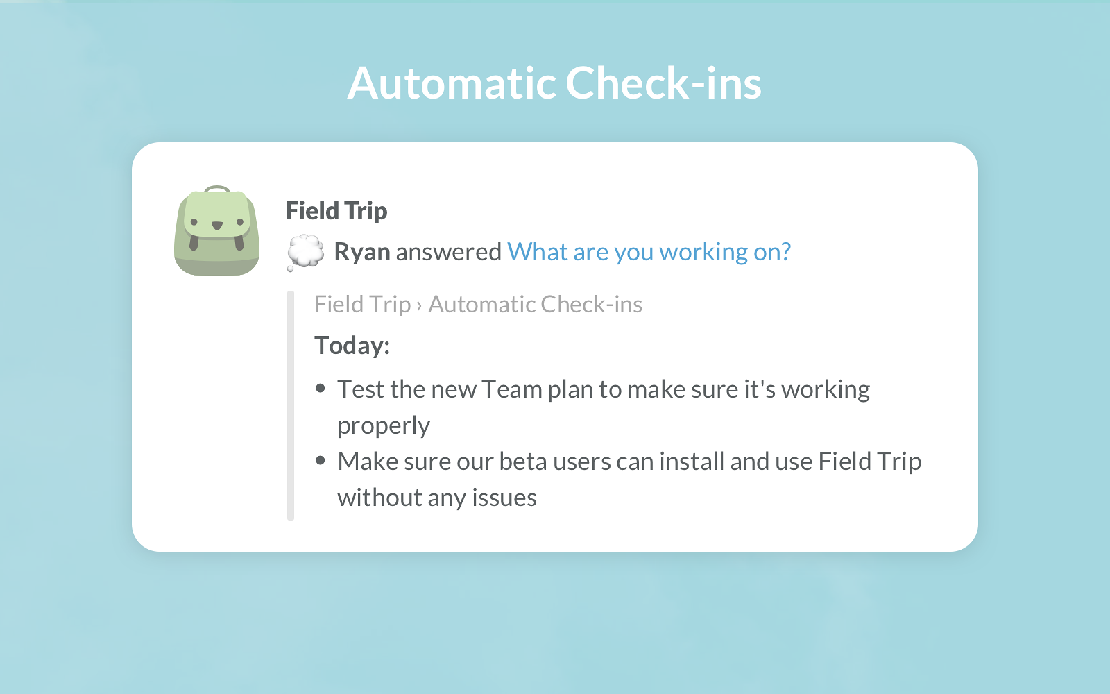 Field Trip Slack App Directory
