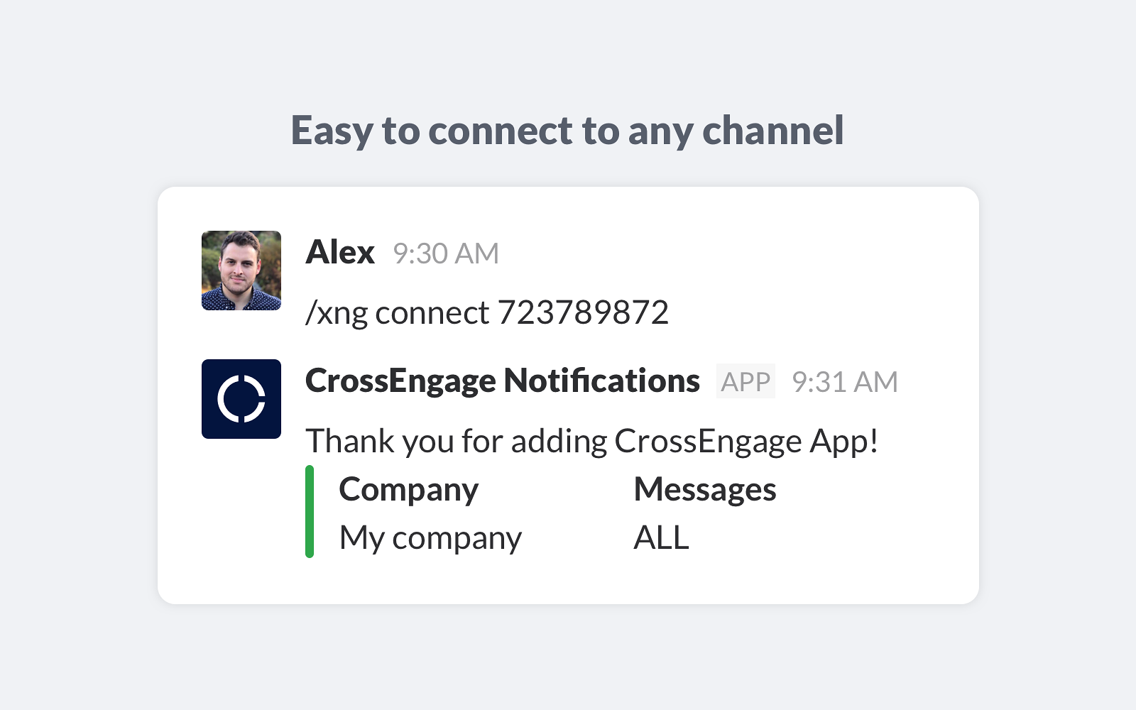 CrossEngage Notifications | Slack App Directory