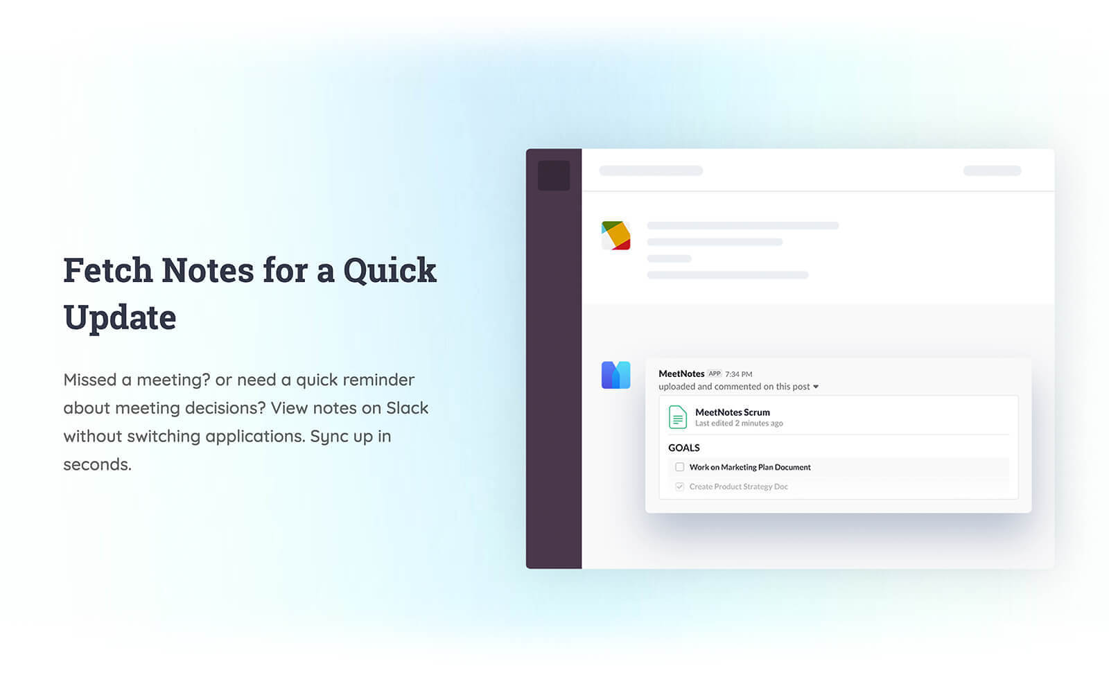 meetnotes slack app directory meeting agenda apps