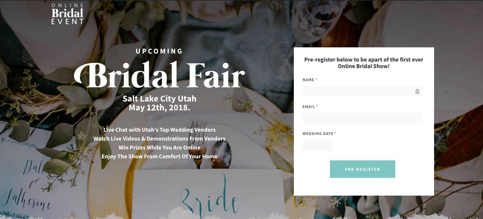 Utah-Online-Bridal-Event